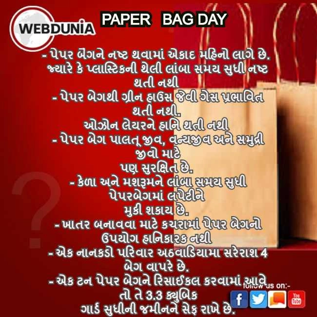Paper Bag Day 2020 - પેપર બેગના ફાયદા