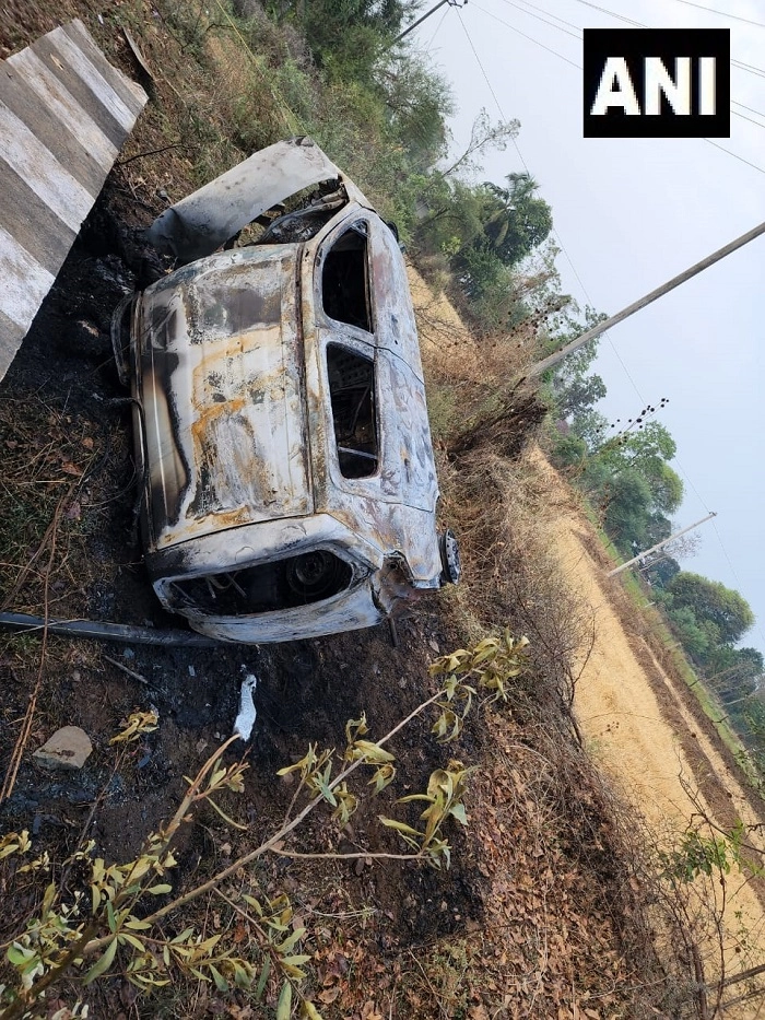 chhatishgarh Accident- દુર્ઘટનાગ્રસ્ત કારમાં લાગી આગ! એકજ પરિવારના 5 લોકોની બળીને મોત