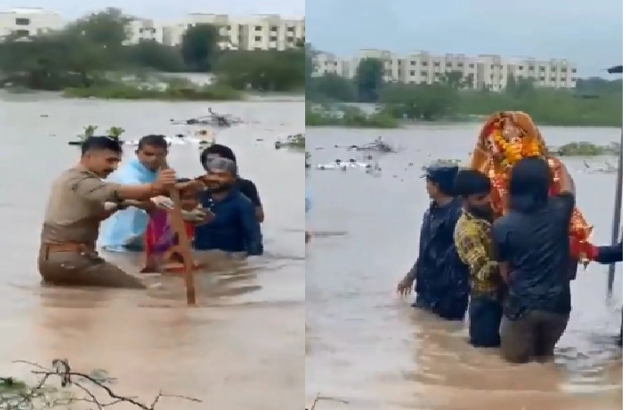 Gujarat rain - મારે ઘરે દશામાંની સ્થાપના કરી છે