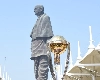 ICC મેન્સ ક્રિકેટ વર્લ્ડ કપની ટ્રોફી સ્ટેચ્યુ ઓફ યુનિટી ખાતે ઐતિહાસિક પ્રદર્શન માટે મુકવામાં આવી