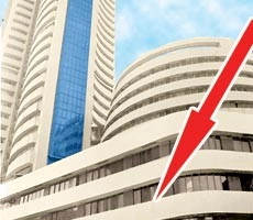 सेंसेक्स में भारी गिरावट, निफ्टी भी टूटा - Bombay Stock exchange