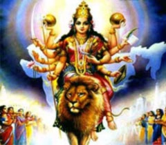 19 कलश छाती पर रखकर देवी दुर्गा की आराधना शुरू