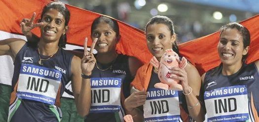 एशियाड में भारतीय महिला रिले टीम ने जीता सोना - Asian Games