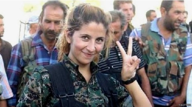 'कोबानी के इस फरिश्ते' की तस्वीर का सच? - kobane_female_kurdish_fighter