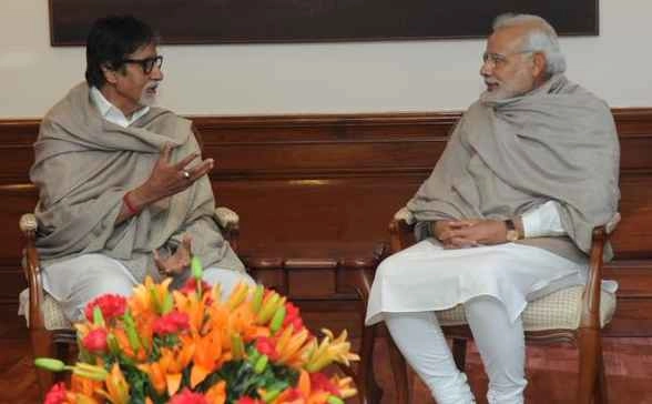 अमिताभ बच्चन यांनी घेतली पंतप्रधानांची भेट..