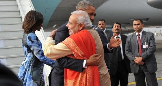 मोदी ने इस तरह जीता ओबामा का दिल... - Narendra Modi welcomes Obama in India