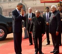 ‘नमस्ते’, भव्य स्वागत के लिए आभार-ओबामा - Obama in India