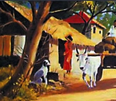 हिन्दी कविता : देश के गांवों को सलाम - poem on village
