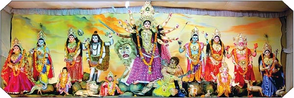 दुर्गा पूजा पंडाल में खूबसूरत पक्षियों के साथ लें सेल्फी