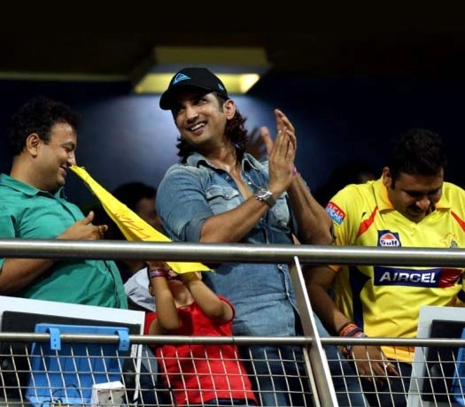 धोनी पर सुशांत सिंह राजपूत की नजर - Sushant Singh Rajput attended Dhoni’s matches