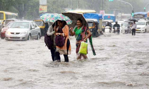 दिल्ली में हुई मूसलधार बारिश - rainfall in Delhi