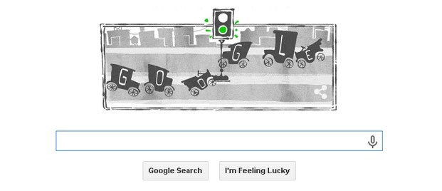 ट्रैफिक लाइट के 101 साल पूरे होने पर गूगल ने बनाया डूडल - Animated Google, doodle, celebrates, 101 years, traffic light