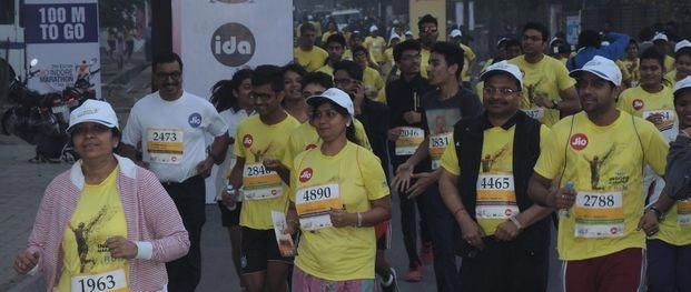 जियो मैराथन : जमकर दौड़ा इंदौर, 12 हजार ने लगाई दौड़ - jio Indore marathon