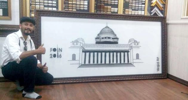वाजिद ने बना दिया राष्ट्रपति भवन | Wajid Khan made Rashtrapati Bhavan painting