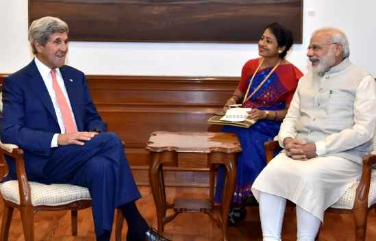 जॉन कैरी ने की मोदी से मुलाकात - John Kerry, Narendra Modi, US Secretary of State