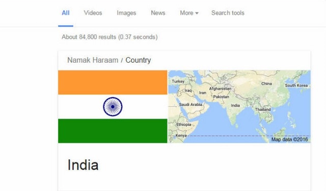 #WebViral 'नमक हराम कंट्री' के साथ गूगल ने दिखाया भारतीय झंडा, सोशल मीडिया पर हुई खुशी जाहिर - google india namak haram country people happy