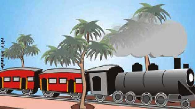 बच्चों की कविता : रेल यात्रा... - poem on rail journey