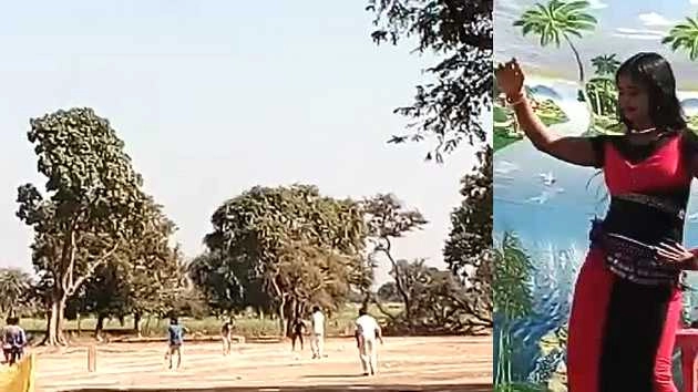 गांव क्रिकेट में चीयर गर्ल्स के ठुमके (वीडियो)