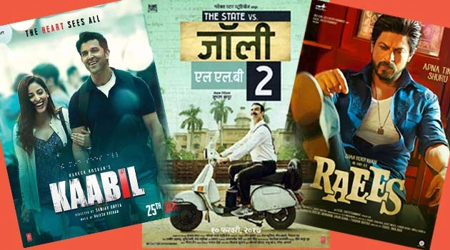 मार्च तक... 2017 की टॉप 5 फिल्में - Raees, Kaabil, Jolly LLB 2, Badrinath Ki Dulhania