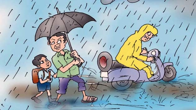 रिमझिम बारिश पर कविता : जब-जब पानी आता है...
