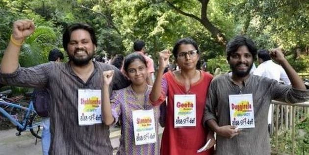 जेएनयू छात्रसंघ चुनाव: सभी चार सीटों पर वाम गठबंधन का कब्जा - United Left Alliance Wins JNU Student Union Election