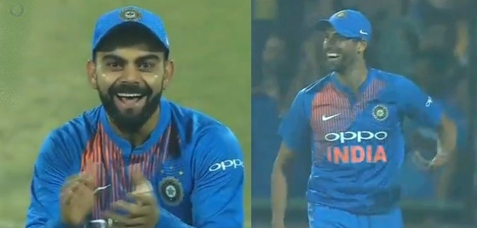 नेहरा का विदाई मैच, जब कोहली को आई हंसी (वीडियो) - Ashish Nehra Team India Virat Kohli