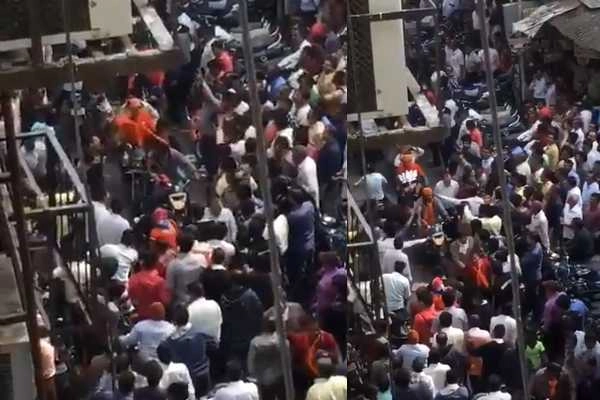 भाजपा कार्यकर्ताओं से टोपी और निशान छीने...(वीडियो) - BJP workers