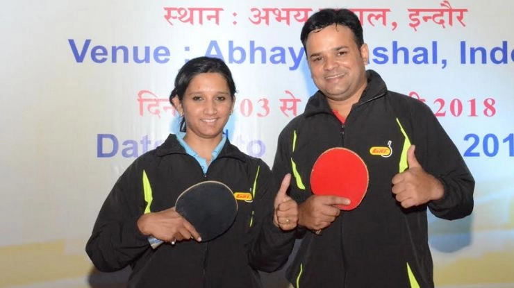 निलेश वेद-शिखा महाडिक अखिल भारतीय बीएसएनएल टीम में - All India BSL Table Tennis Team