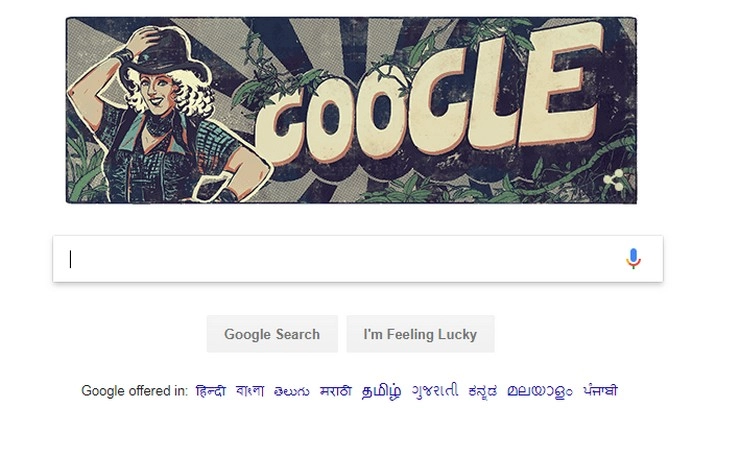 हिन्दी सिनेमा जगत की पहली एक्शन स्टार फियरलेस नाडिया, गूगल ने बनाया डूडल - Fearless Nadia Google Doodle