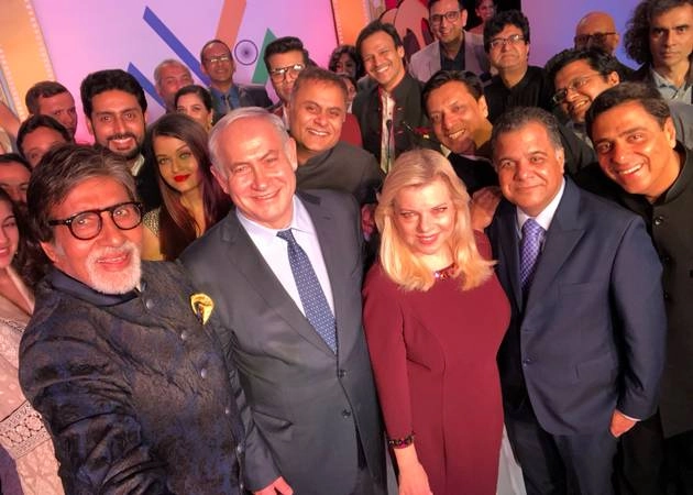 अमिताभ ने ली सेल्फी, नेतन्याहू ने कही यह बड़ी बात... - Amitabh takes selfie with Benjamine Netanyahu