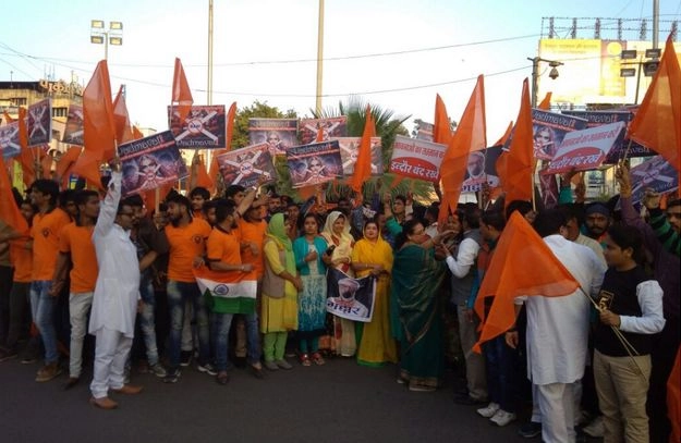 राजस्थान में फिल्म पद्मावत के विरोध में प्रदर्शन - Protest against Padamavat in Rajasthan