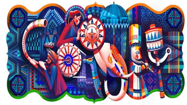 गूगल ने गणतंत्र दिवस पर बनाया डूडल - google doodle on republic day parade