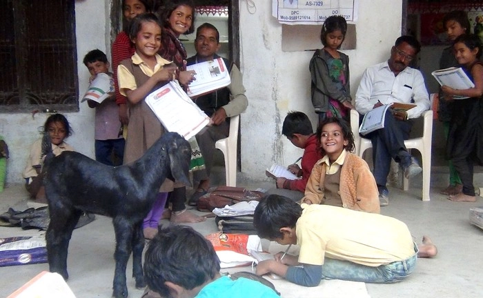 एमपी गजब है, बकरियों के बीच शिक्षा... - Education, School students, Madhya Pradesh