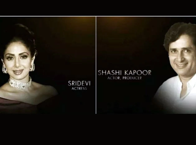 श्रीदेवी और शशि कपूर को ऑस्कर में किया याद - Sridevi, Shashi Kapoor, Oscar 2018
