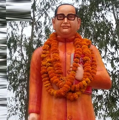 यूपी में आंबेडकर प्रतिमा का 'भगवाकरण' - Dr. Bhimrao Ambedkar saffron idol