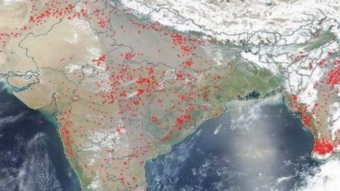 ભારતનુ તાપમાન વધી રહ્યુ છે ખેતરમાં લાગી આગ, NASA એ શેયર કરી આ તસ્વીર
