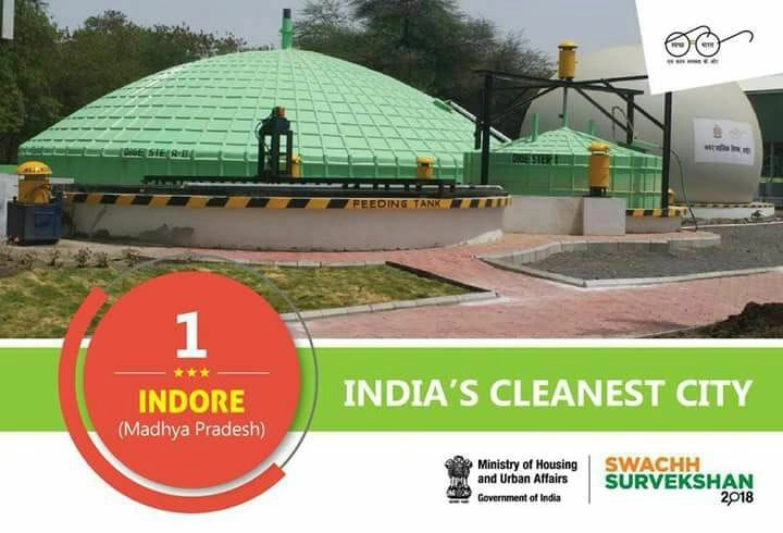 रंग लाई इंदौरियों की मेहनत, इंदौर फिर बना देश का सबसे 'चकाचक शहर' - swachh bharat abhiyan Indore Indore Number One