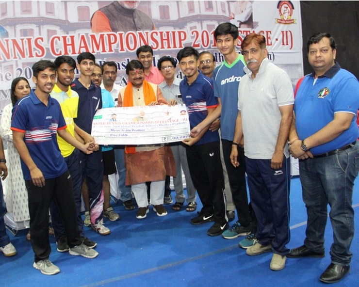 ‘एक भारत श्रेष्ठ भारत टेबल टेनिस स्पर्धा’ में राजस्थान-असम, दिल्ली-सिक्किम विजेता - Table Tennis Tournament, Indore, Abhaya prashal,