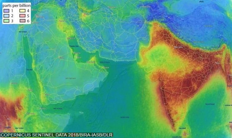 अंतरिक्ष से अलग क्यों नज़र आती है भारत की हवा | india atmosphere