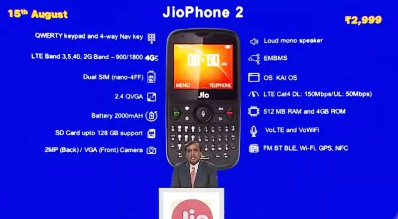 रिलायंस जियो के फोन में रहेंगे धमाकेदार फीचर्स - JioPhone, reliance jio, whatsapp,