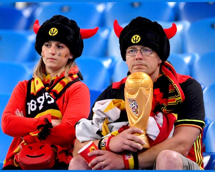 FIFA WC 2018 : हार से निराश बेल्जियम के फुटबॉल प्रेमियों को टीम पर फख्र