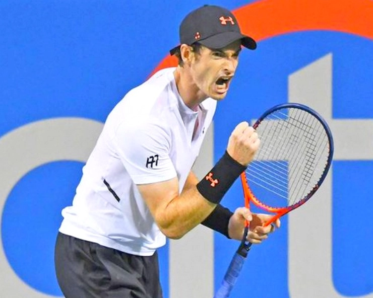 टेनिस : वाशिंगटन ओपन में पसीना बहाकर जीते एंडी मरे - Andy Murray won at the Washington Open