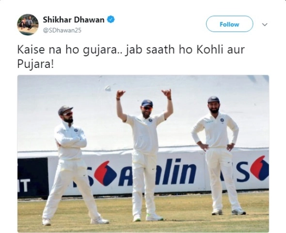 शिखर धवन ने शेर मारते हुए डाली कोहली के साथ फोटो, कुछ इस तरह से हुए ट्रोल, लोगों ने कहा... - shikhar dhawan gets trolled by cricket fans
