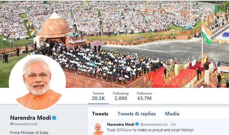 इन 55 महिलाओं को प्रधानमंत्री मोदी ने ट्‍विटर पर किया फॉलो - Prime Minister Narendra Modi Twitter Women