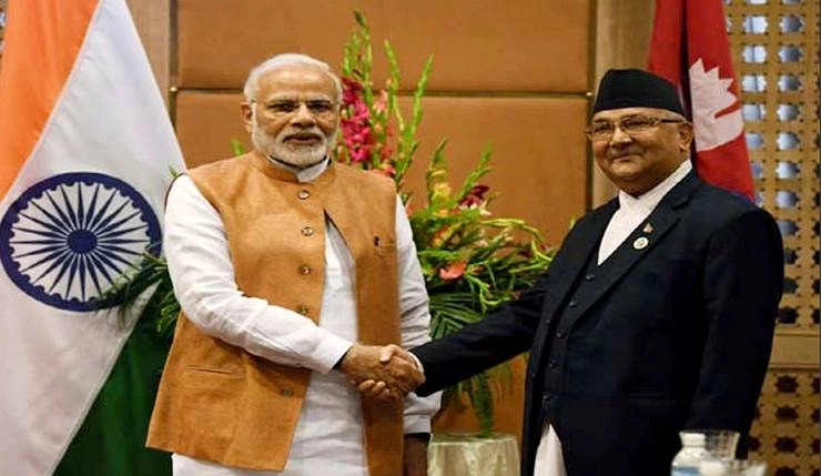 प्रधानमंत्री मोदी ने की नेपाल के प्रधानमंत्री के साथ मुलाकात