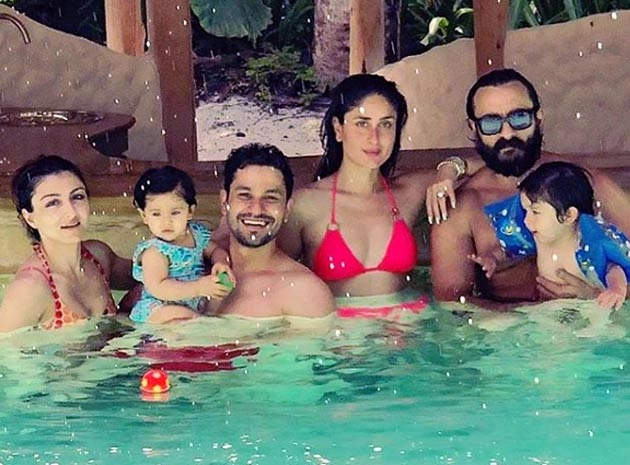 भाई-बहन का पूल में साथ होना खटका, करीना-सैफ-सोहा हुए ट्रोल - Saif Ali Khan, Kareena Kapoor Khan, Bikini, Swimming Pool