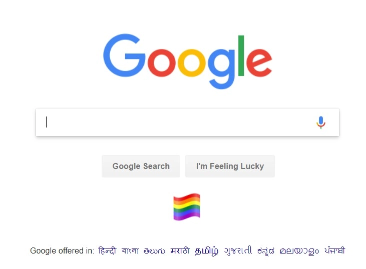 गूगल ने होमपेज पर लगाया इंद्रधनुषी झंडा, फेसबुक ने भी बदला डीपी, जानिए क्या है वजह - Google puts rainbow flag, facebook changed DP