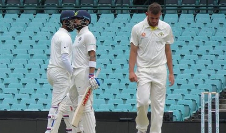 भारतीय टीम के कप्तान विराट, पुजारा और पृथ्वी ने अभ्यास मैच में की रनों की बारिश