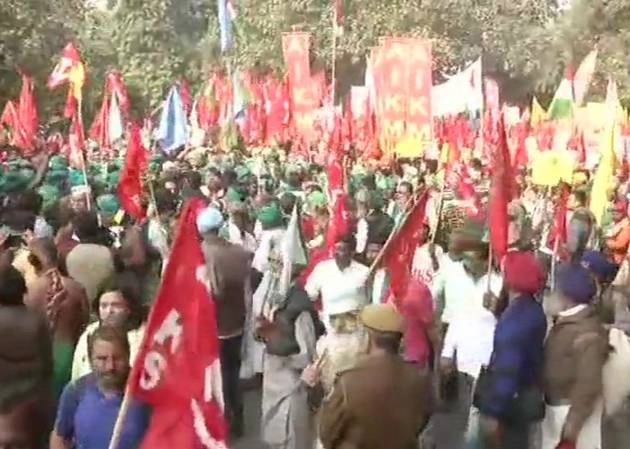 किसानों का संसद मार्च, पूर्व प्रधानमंत्री देवेगौड़ा भी पहुंचे - Kisan protest in Delhi