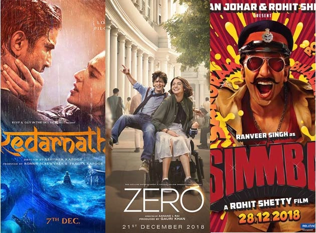 बड़ी फिल्मों के नाम दिसम्बर का महीना, 550 करोड़ रुपये की उम्मीद - December, Release Date of movies, Zero, Simmba, Samay Tamrakar, Kedarnath